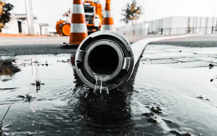 Emergency water heater repair in La Mirada: water gushing from a burst pipe