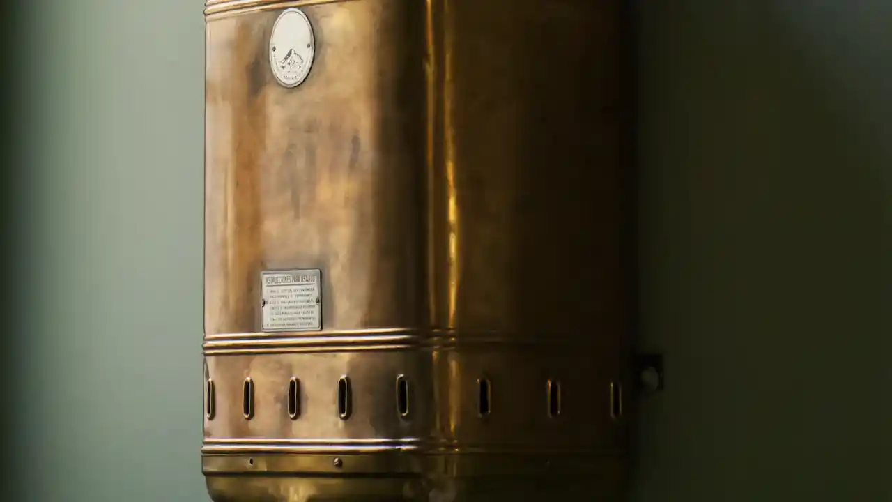 Wall-mounted water tank with pipe connections